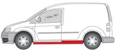 Dorpel aan autozijde Links ((EN) galvanised) past: VW CADDY III 2D 03.04-05.15