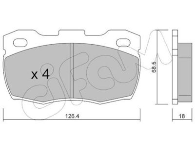 Sada brzdových destiček, kotoučová brzda CIFAM 822-352-0