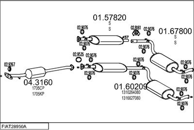 SISTEM DE ESAPAMENT MTS FIAT28950A011851