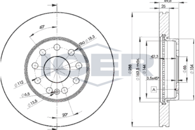 спирачен диск ICER 78BD5615-2