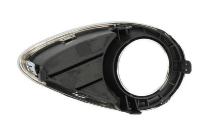 Voorbumper afdekking Voor Rechts (verchroomd frame, met mistlampgaten, zwart) past: INFINITI FX S51, QX70 03.08-