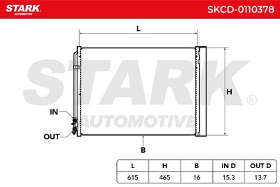 кондензатор, климатизация STARK SKCD-0110378