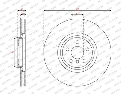 BREMSSCHEIBE FERODO DDF3025RC1 1
