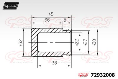 Поршень, корпус скобы тормоза MAXTECH 72932008 для TOYOTA CELICA