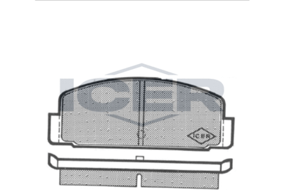Комплект тормозных колодок, дисковый тормоз ICER 180253 для MITSUBISHI STARION