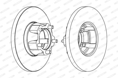 FERODO DDF058 Тормозные диски для VW LT 40-55 I Фургон (291-512)