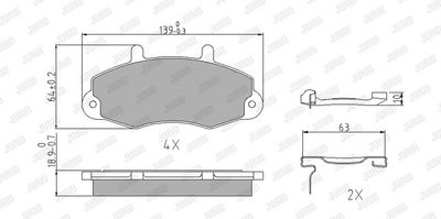 BREMSBELAGSATZ SCHEIBENBREMSE JURID 571745J 1