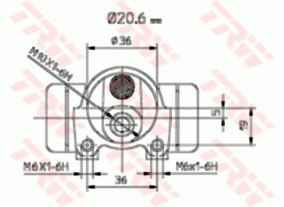 CILINDRU RECEPTOR FRANA TRW BWF265 1