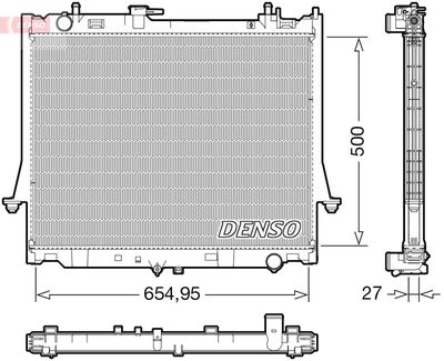 Радиатор, охлаждение двигателя DENSO DRM99014 для ISUZU D-MAX