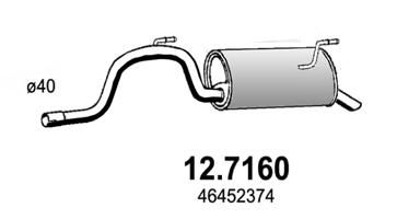 ASSO 12.7160 Глушитель выхлопных газов  для FIAT PALIO (Фиат Палио)