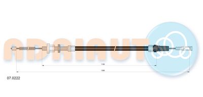 Тросик, cтояночный тормоз ADRIAUTO 07.0222 для CITROËN AX