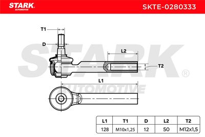 накрайник на напречна кормилна щанга STARK SKTE-0280333