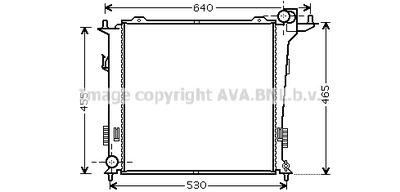 Радиатор, охлаждение двигателя AVA QUALITY COOLING HY2207 для KIA CEED