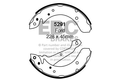 Комплект тормозных колодок EBC Brakes 5291 для HYUNDAI SONATA