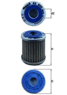 Filtr oleju MAHLE OX 800