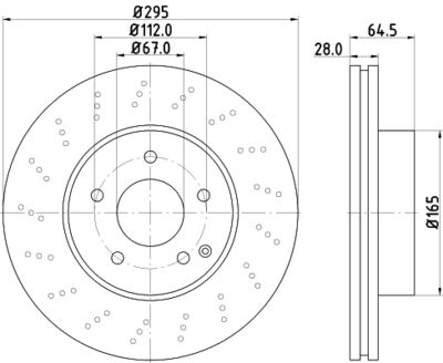 Тормозной диск HELLA 8DD 355 114-391 для MERCEDES-BENZ SLS