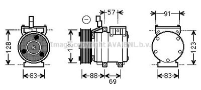 Компрессор, кондиционер AVA QUALITY COOLING HYAK258 для HYUNDAI H-1