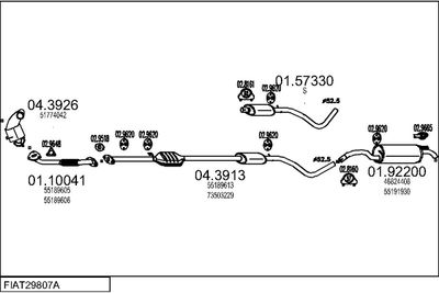 SISTEM DE ESAPAMENT MTS FIAT29807A133184
