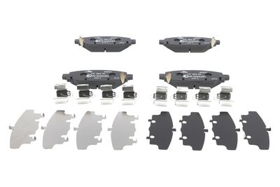 Remblokken set Achter (met een dempingskussen  met extra's), past: JEEP WRANGLER IV 2.0/2.0H/2.2D 11.17-
