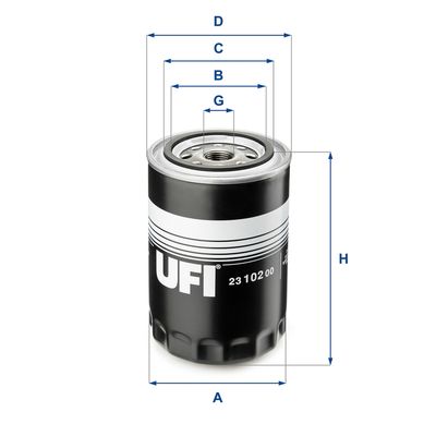 Масляный фильтр UFI 23.102.00 для FIAT DINO