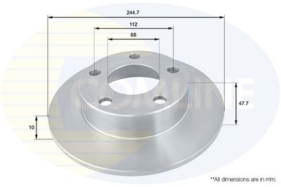 спирачен диск COMLINE ADC1437