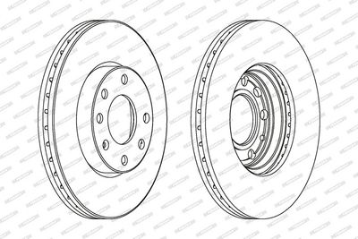 BREMSSCHEIBE FERODO DDF1041C 1
