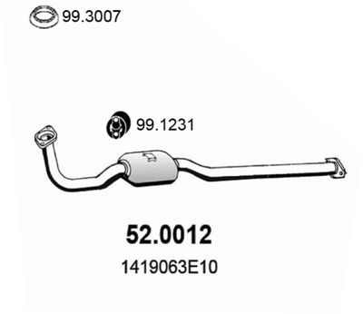 Катализатор ASSO 52.0012 для SUZUKI SWIFT