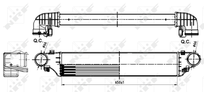 Интеркулер WILMINK GROUP WG1723748 для MERCEDES-BENZ CLC-CLASS