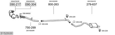 Układ wydechowy BOSAL SYS25530