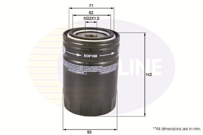 Oil Filter COMLINE EOF188
