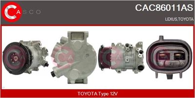 CASCO CAC86011AS Компрессор кондиционера  для TOYOTA CAMRY седан (_V4_) 2.4 (ACV40_)