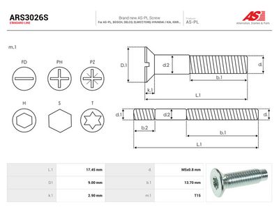 Komplet za popravak, alternator AS-PL AS ARS3026S