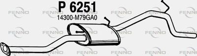Глушитель выхлопных газов конечный FENNO P6251 для SUZUKI ALTO