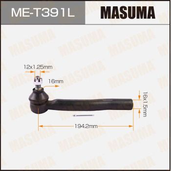 MASUMA ME-T391L Наконечник рулевой тяги  для LEXUS RX (_L1_) 270 (AGL10_)