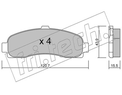 fri.tech. 147.0 Тормозные колодки и сигнализаторы  для NISSAN MICRA II (K11) 1.0 i 16V