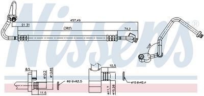 тръбопровод високо налягане, климатизация NISSENS 84028