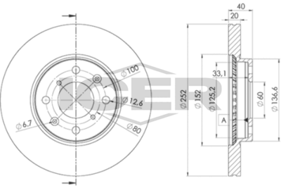 спирачен диск ICER 78BD6035-2