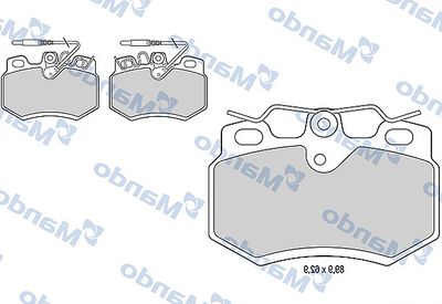 Комплект тормозных колодок, дисковый тормоз MANDO MBF015454 для CITROËN AX