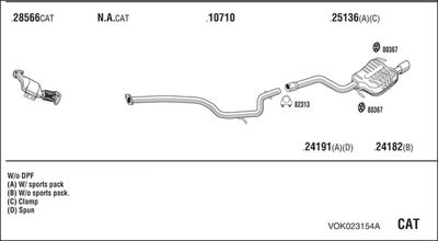 ABGASANLAGE WALKER VOK023154A