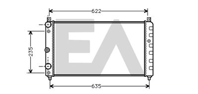 EACLIMA 31R61007 Радиатор охлаждения двигателя для VW CADDY II Пикап (9U7)