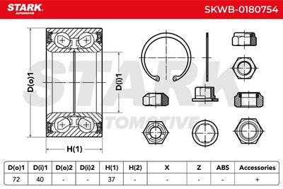 комплект колесен лагер STARK SKWB-0180754
