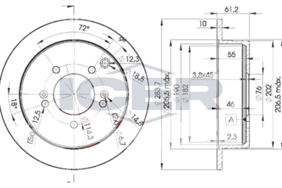 спирачен диск ICER 78BD2907-2