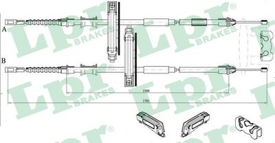 Cable Pull, parking brake C0226B