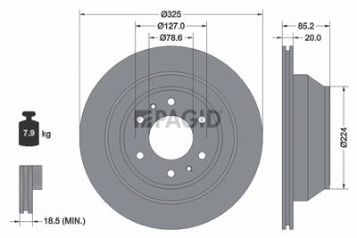 спирачен диск PAGID 55711NC