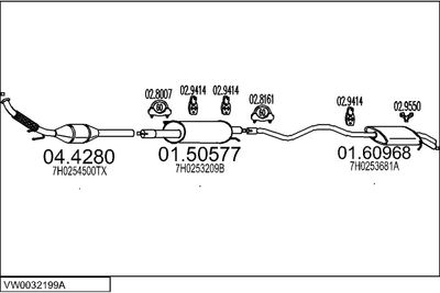 SISTEM DE ESAPAMENT MTS VW0032199A019629