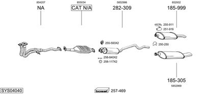 SISTEM DE ESAPAMENT BOSAL SYS04040
