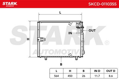 кондензатор, климатизация STARK SKCD-0110355