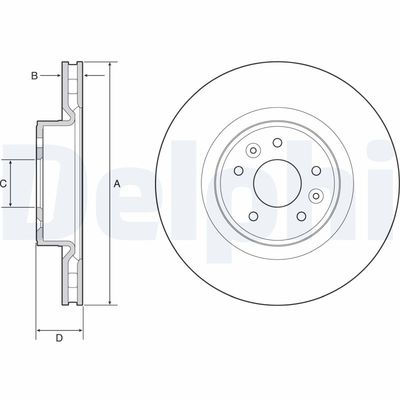 Tarcza hamulcowa DELPHI BG9232C