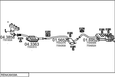 Układ wydechowy MTS RENA36459A010267