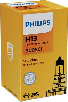 9008C1 лампа  (H13) 60/55W 12V P26.4t галогенная  PHILIPS 